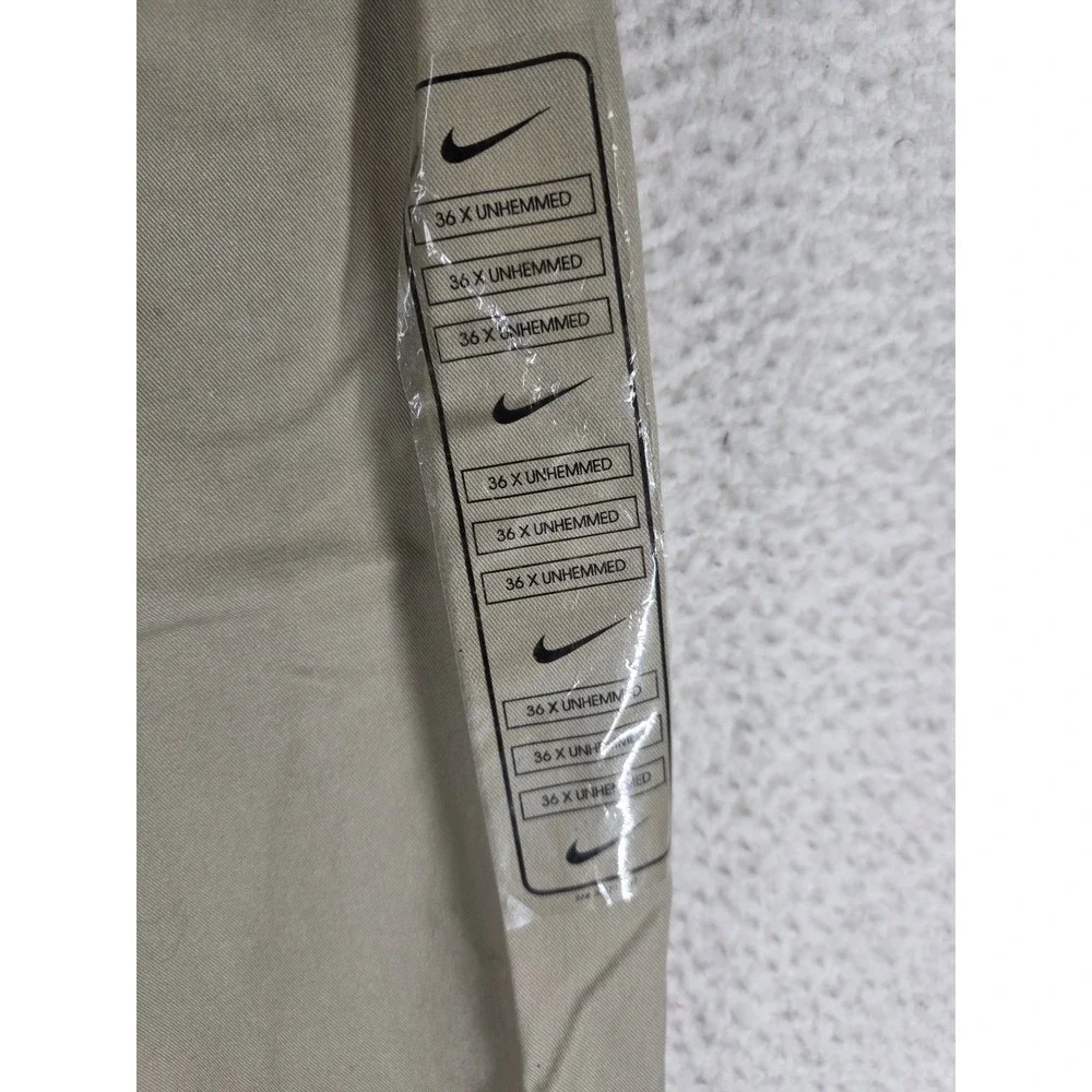 Vtg Deadstock Nike Playerpant Mens 36 Khaki Pleated Pant Unhemmed 152617-235 NWT